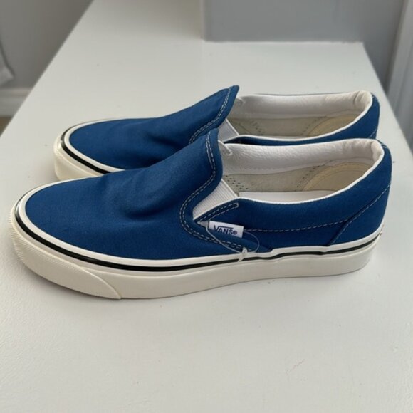 Vans Blue Anaheim Factory Classic Slip-On 98 DX Canvas Sneakers Shoes Size 7 - Picture 5 of 8